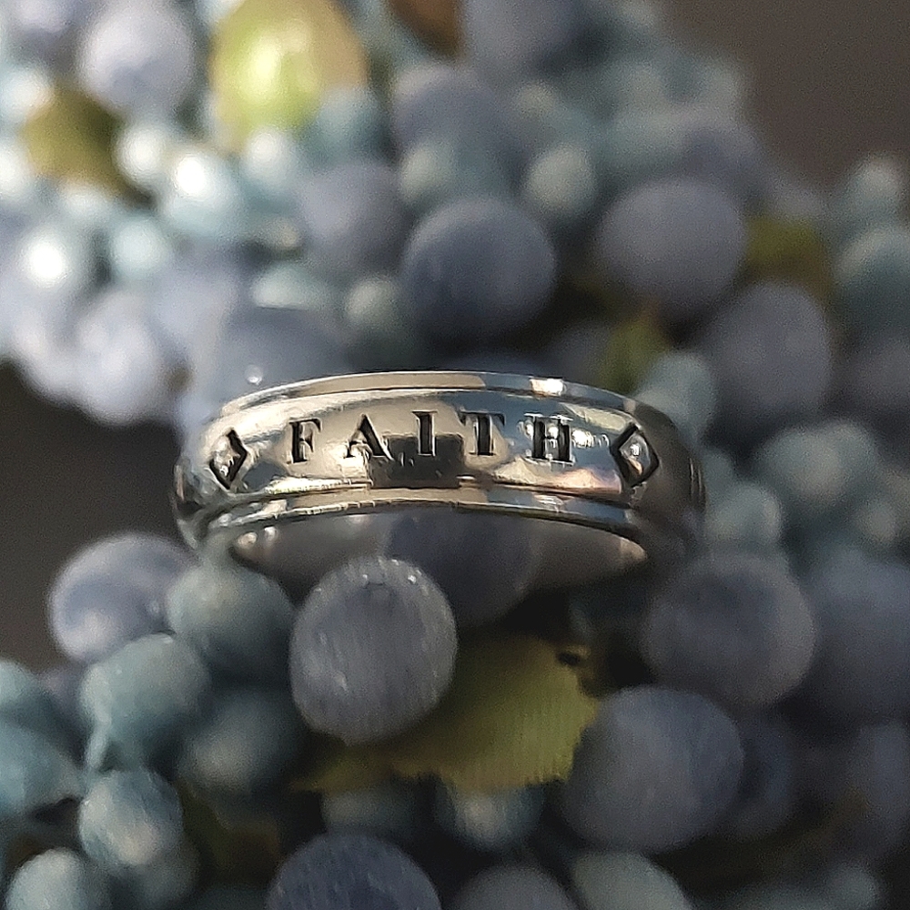 "Faith-Hope-Peace-Love" Sterling Silver Ring